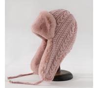 Donna Inverno Cavo Maglia Colbacco Pelliccia Finta Paraorecchie Antivento Russo