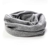Donna Inverno Visone Cashmere Sciarpa ad Anello Caldo Fazzoletto da Collo con Un Anello Maglia Snood Fascia Scaldacollo Femminile Colletto Finto-Grigio Chiaro,Circa 41x23cm