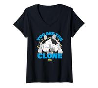 Donna Invincible You Are The Clone Mauler Twins Showcase Maglietta con Collo a V