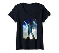 Donna INXS Michael Hutchence X Factor World Tour 1990 Maglietta con Collo a V