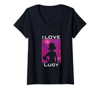 Donna Io Amo Lucy Maglietta con Collo a V