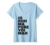 Donna Io Boh Ma Pure Voi mAh Detto Donna con Scritta Divertente Maglietta con Collo a V
