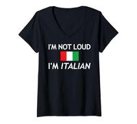 Donna Io Non Sono Forte, Sono Una Maglietta Italiana per Gli Italiani Maglietta con Collo a V