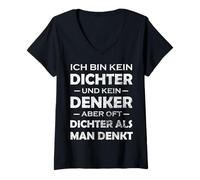 Donna Io Non Sono Un Poeta E Pensatore Ma Spesso Poeta di Uno Maglietta con Collo a V