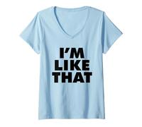 Donna IO Sono così Maglietta con Collo a V