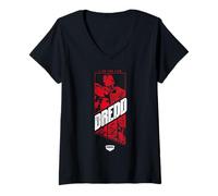Donna Io Sono Il Giudice Dredd 2000 AD Comic Montage Maglietta con Collo a V