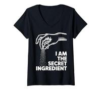 Donna Io Sono l'ingrediente Segreto Maglietta con Collo a V