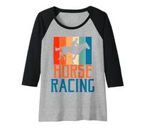 Donna Ippica Hobby Ippica ed Equitazione Maglia con Maniche Raglan