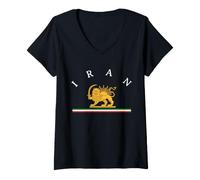 Donna Iran, Patrimonio della Persia, Country Pride Design Maglietta con Collo a V