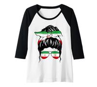 Donna Iranian Girl Iran Bandiera iraniana Orgogliosa donna iraniana Maglia con Maniche Raglan