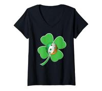 Donna Irish Flag Pickleball - St Patricks Day Maglietta con Collo a V