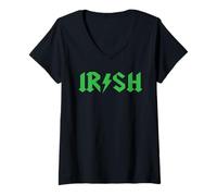 Donna Irish Rock funny Irish Rock Star Irish Maglietta con Collo a V