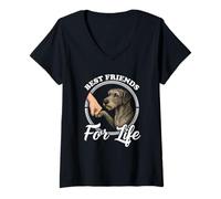 Donna Irish Wolfhound Lover Design Bellissimo Cane Wolfhound Irlandese Maglietta con Collo a V
