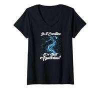 Donna IS IT Creative OR Just Aquarius? Maglietta con Collo a V