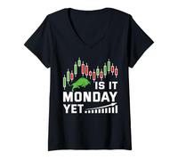 Donna Is It Monday Yet Maglietta con Collo a V