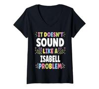 Donna Isabell Personalized Women's Gift Custom Isabell Maglietta con Collo a V