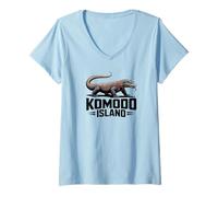 Donna Isola di Komodo Maglietta con Collo a V
