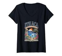 Donna Itaca Che Prende la Lunga Strada a casa Odissea Mitologia Greca Maglietta con Collo a V