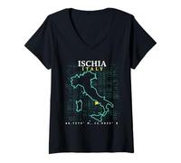 Donna Italia Ischia Maglietta con Collo a V