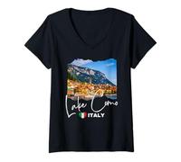 Donna Italia Lake Como Maglietta con Collo a V