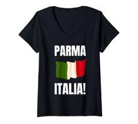 Donna Italia Parma Maglietta con Collo a V