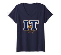 Donna Italia Veneto Collegiate Style Italian Art San Marco Simbolo Maglietta con Collo a V