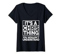 Donna It's A CHRIS Thing You Wouldn't Understand Shirt CHRIS Maglietta con Collo a V