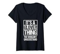 Donna It's A Glover Thing You Wouldn't Understand Surname Name Maglietta con Collo a V
