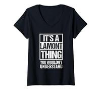 Donna It's A Lamont Thing You Wouldn't Understand First Name Maglietta con Collo a V