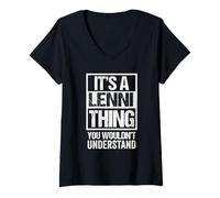 Donna It's A Lenni Thing You Wouldn't Understand First Name Maglietta con Collo a V