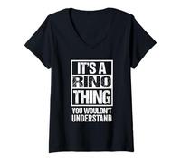 Donna It's A Rino Thing You Wouldn't Understand First Name Maglietta con Collo a V