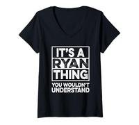 Donna It's A Ryan Thing You Wouldn't Understand Shirt Ryan Funny Maglietta con Collo a V
