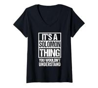 Donna It's A Solomon Thing You Wouldn't Understand First Name Maglietta con Collo a V