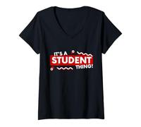 Donna It's a Student Thing Funny Back To School Undergrad College Maglietta con Collo a V