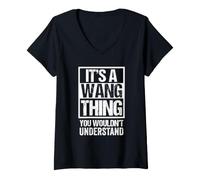 Donna It's A Wang Thing You Wouldn't Understand Family Name Maglietta con Collo a V