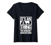 Donna It's An AJ Thing You Wouldn't Understand First Name Maglietta con Collo a V