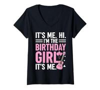 Donna Its Me Hi I'm The Birthday Girl Its Me Birthday Party Getter Maglietta con Collo a V