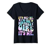 Donna It's Me Hi I'm The Birthday Girl Its Me Funny Birthday Maglietta con Collo a V