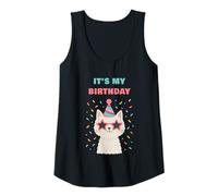 Donna It's My Birthday - Girls Cute Cartoon Cats Graphic Canotta