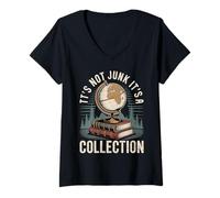 Donna It's Not Junk It's A Collection - Maglietta con Collo a V