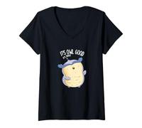 Donna It's Owl Good Funny Bird Pun Maglietta con Collo a V