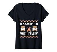 Donna It's Smore Fun with Family Maglietta con Collo a V