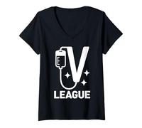 Donna IV League Nurse Pun Minimal Ospedale Night Shift Design Maglietta con Collo a V