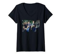 Donna Jackson Browne dal Vivo con Bruce Springstein di Michael Grecco Maglietta con Collo a V