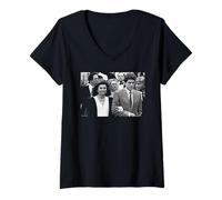 Donna Jacqueline Onassis con John F. Kennedy Jr Michael Grecco Maglietta con Collo a V