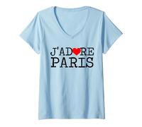 Donna J'Adore Parigi Maglietta con Collo a V