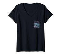 Donna JAMAICA BEACH TX DOLPHIN SOUVENIR DA SPIAGGIA COLORATO Maglietta con Collo a V