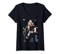 Donna James Hetfield Metallica Freddie Mercury Tributo Concerto Maglietta con Collo a V