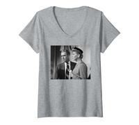 Donna James Stewart & Doris Day l'Uomo Che sapeva Troppo 1955 Maglietta con Collo a V