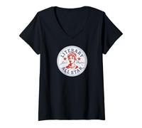 Donna Jane Austen - Stampa letteraria "All Star", effetto invecchiato Maglietta con Collo a V
